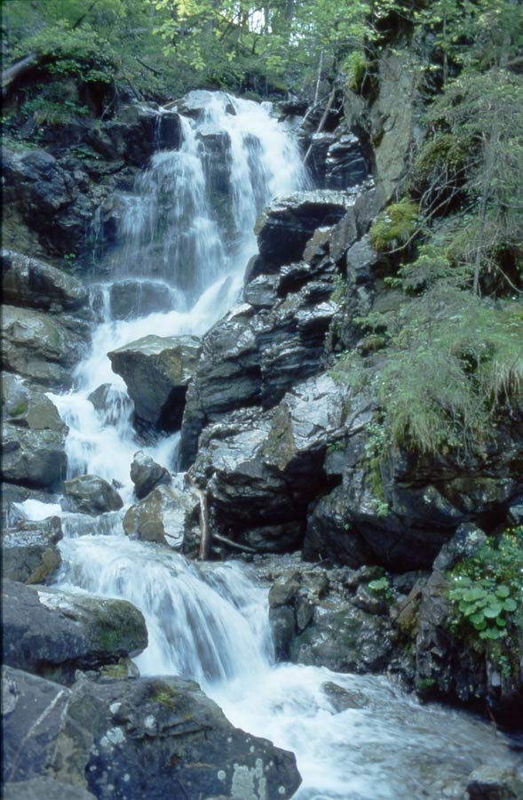 Rubihorn / die ersten Wasserfälle im Aufstieg zur Gaisalpe