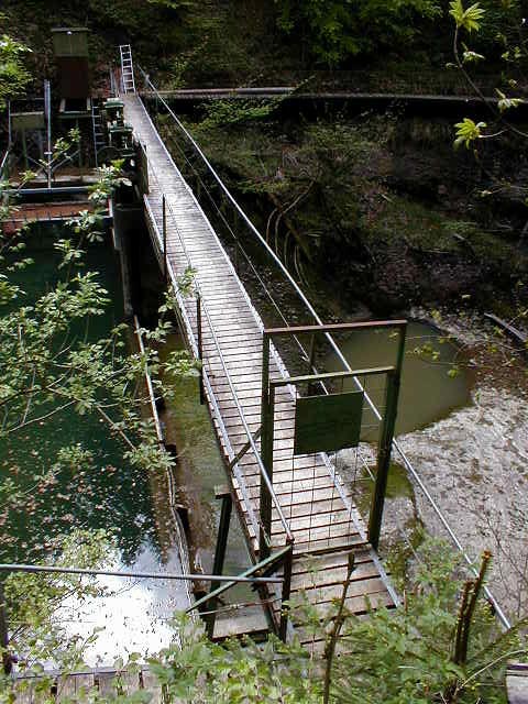 Staumauer vom Wasserkraftwerk Poschenrieder (Sägewerk) -