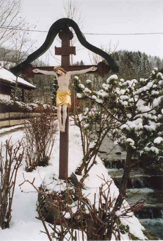 Helmut Schwank - Flurkreuze und Bildstöcke / Flurkreuz in Sonthofen / Berghofen