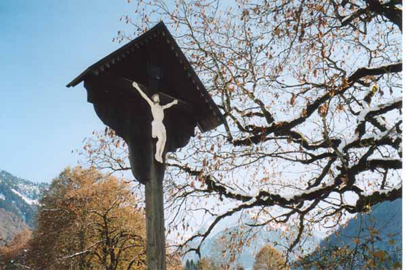 Helmut Schwank - Flurkreuze und Bildstöcke / Wegkreuz in Oberstdorf / Ried