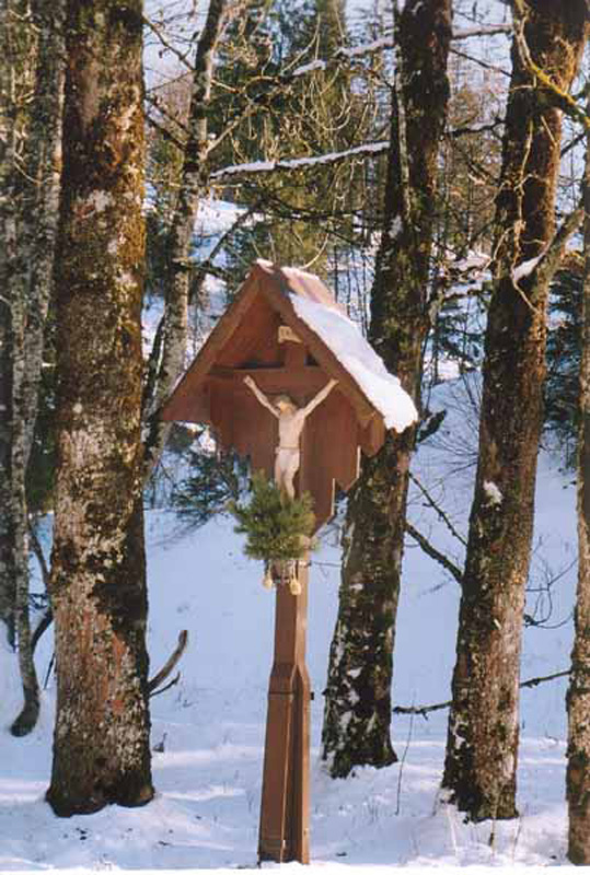 Helmut Schwank - Flurkreuze und Bildstöcke / Wegkreuz in Oberstdorf / Gruben